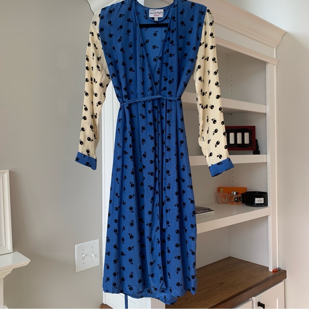 HVN silk wrap dress, size 4